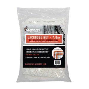 Gladiator Lacrosse 7.0 mm Replacement Net “Universal For Round/Square Corners” 6x6